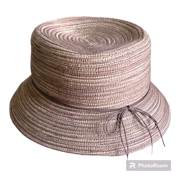 Croft & Barrow Woven Packable Bucket Hat Tweed Brown & Tan Woven Bead Accent - Picture 3 of 12